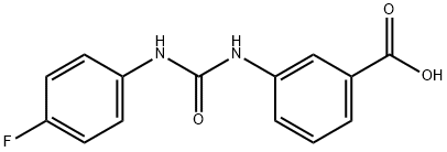 3-(3-(4-fluorophenyl)ureido)benzoic acid Struktur