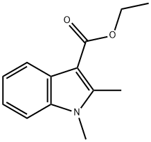 1H-Indole-3-carboxylic acid, 1,2-dimethyl-, ethyl ester
 Struktur