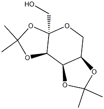 2,3:4,5-Bis-O-(1-methylethylidene)-alpha-D-psicopyranose Struktur