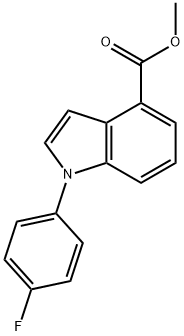 Methyl 1-(4-fluorophenyl)-1H-indole-4-carboxylate Struktur