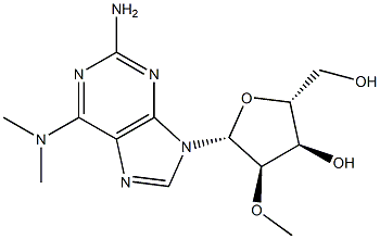 2-Amino-N6,N6-dimethyl-2'-O-methyladenosine Struktur