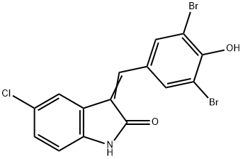 -5-chloro-3-(3,5-dibromo-4-hydroxybenzylidene)indolin-2-one Struktur