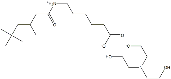 2,2',2''-Nitrilotrisethanol 6-[(3,5,5-trimethyl-1-oxohexyl)amino]hexanoate (salt) Struktur