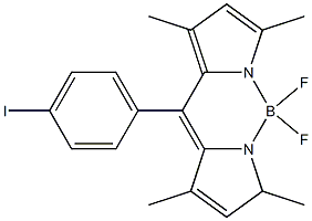 4,4-Difluoro-8-(4-iodophenyl)-1,3,5,7-tetramethyl-4-bora-3a,4a-diaza-s-indacene Struktur