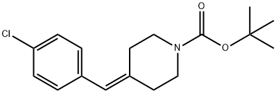 tert-butyl 4-(4-chlorobenzylidene)piperidine-1-carboxylate Struktur