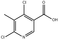 4,6-dichloro-5-methylnicotinic acid Struktur