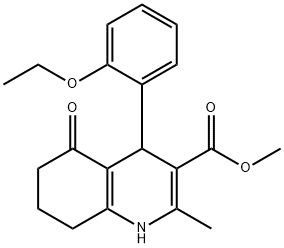 methyl 4-(2-ethoxyphenyl)-2-methyl-5-oxo-1,4,5,6,7,8-hexahydroquinoline-3-carboxylate Struktur