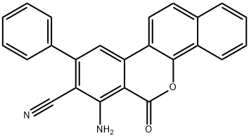 7-Amino-6-oxo-9-phenyl-6H-dibenzo[c,h]chromene-8-carbonitrile Struktur