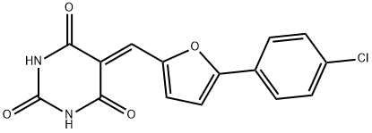 5-[[5-(4-chlorophenyl)furan-2-yl]methylidene]-1,3-diazinane-2,4,6-trione Struktur