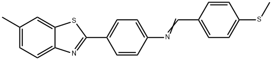 4-(6-methyl-1,3-benzothiazol-2-yl)-N-[4-(methylsulfanyl)benzylidene]aniline Struktur