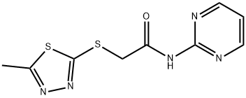 2-[(5-methyl-1,3,4-thiadiazol-2-yl)sulfanyl]-N-(pyrimidin-2-yl)acetamide Struktur