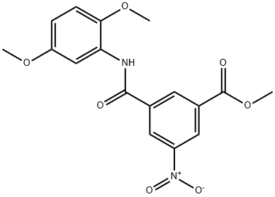 methyl 3-((2,5-dimethoxyphenyl)carbamoyl)-5-nitrobenzoate Struktur