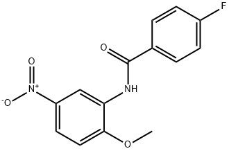 4-fluoro-N-(2-methoxy-5-nitrophenyl)benzamide Struktur