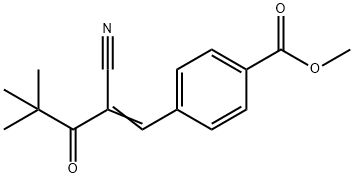 (Z)-methyl 4-(2-cyano-4,4-dimethyl-3-oxopent-1-en-1-yl)benzoate Struktur