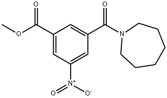 methyl 3-(azepane-1-carbonyl)-5-nitrobenzoate Struktur