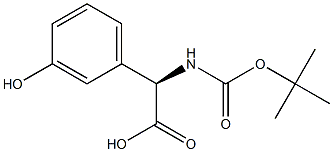 (R)-a-(Boc-amino)-3-hydroxybenzeneacetic acid Struktur