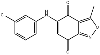 5-((3-Chlorophenyl)amino)-3-methylbenzo[c]isoxazole-4,7-dione Struktur