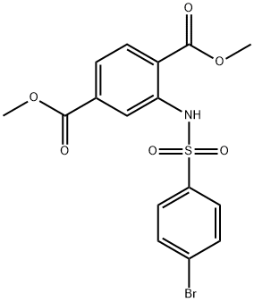 dimethyl 2-{[(4-bromophenyl)sulfonyl]amino}terephthalate Structure