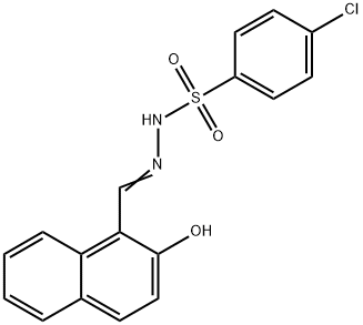 (E)-4-chloro-N'-((2-hydroxynaphthalen-1-yl)methylene)benzenesulfonohydrazide Struktur