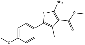 Methyl 2-amino-5-(4-methoxyphenyl)-4-methylthiophene-3-carboxylate Struktur