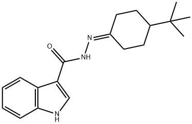 N'-(4-(tert-butyl)cyclohexylidene)-1H-indole-3-carbohydrazide Struktur