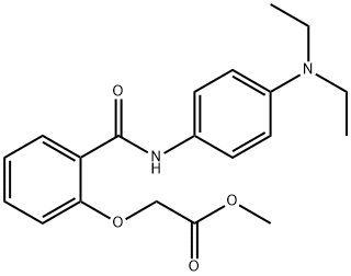 methyl 2-(2-((4-(diethylamino)phenyl)carbamoyl)phenoxy)acetate Struktur