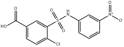 4-Chloro-3-[[(3-nitrophenyl)amino]sulfonyl]-benzoic acid Struktur