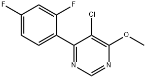 5-Chloro-4-(2,4-difluorophenyl)-6-methoxypyrimidine Struktur