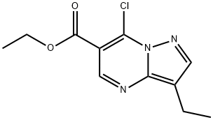 Ethyl 7-chloro-3-ethylpyrazolo[1,5-a]pyrimidine-6-carboxylate Struktur