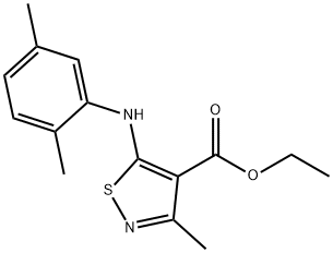 ethyl 5-((2,5-dimethylphenyl)amino)-3-methylisothiazole-4-carboxylate Struktur