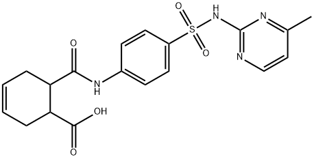 6-((4-(N-(4-methylpyrimidin-2-yl)sulfamoyl)phenyl)carbamoyl)cyclohex-3-enecarboxylic acid Struktur