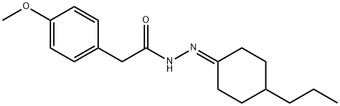 2-(4-methoxyphenyl)-N'-(4-propylcyclohexylidene)acetohydrazide Structure