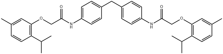 N,N'-[methylenebis(4,1-phenylene)]bis[2-(2-isopropyl-5-methylphenoxy)acetamide] Struktur