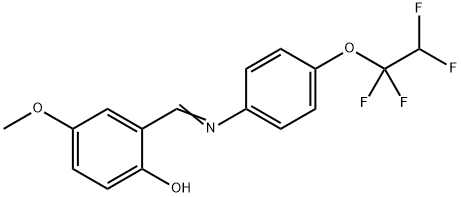 (E)-4-methoxy-2-(((4-(1,1,2,2-tetrafluoroethoxy)phenyl)imino)methyl)phenol Struktur