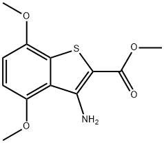 Methyl 3-amino-4,7-dimethoxybenzo[b]thiophene-2-carboxylate Struktur