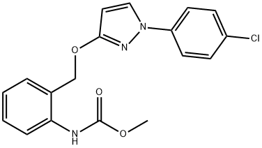 methyl 2-((1-(4-chlorophenyl)-1H-pyrazol-3-yloxy)methyl)phenylcarbamate Struktur