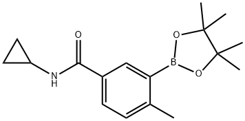 BENZAMIDE, N-CYCLOPROPYL-4-METHYL-3-(4,4,5,5-TETRAMETHYL-1,3,2-DIOXABOROLAN-2-YL)- Struktur