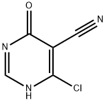 6-chloro-4-oxo-1,4-dihydropyrimidine-5-carbonitrile Struktur