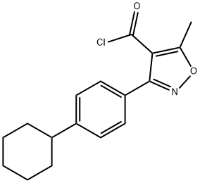 3-(4-Cyclohexylphenyl)-5-methylisoxazole-4-carbonyl chloride Struktur