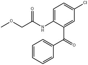 N-[4-chloro-2-(phenylcarbonyl)phenyl]-2-methoxyacetamide Struktur