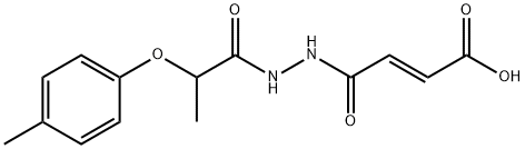 (E)-4-oxo-4-(2-(2-(p-tolyloxy)propanoyl)hydrazinyl)but-2-enoic acid Struktur