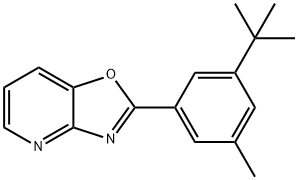 2-(3-(tert-Butyl)-5-methylphenyl)oxazolo[4,5-b]pyridine Struktur