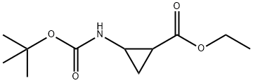 ethyl 2-{[(tert-butoxy)carbonyl]amino}cyclopropane-1-carboxylate Struktur