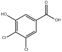 3,4-dichloro-5-hydroxybenzoic acid Struktur