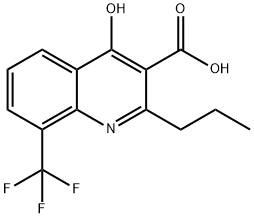 4-Hydroxy-2-propyl-8-(trifluoromethyl)quinoline-3-carboxylic acid Struktur