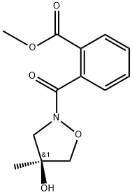 (S)-methyl 2-(4-hydroxy-4-methylisoxazolidine-2-carbonyl)benzoate Struktur