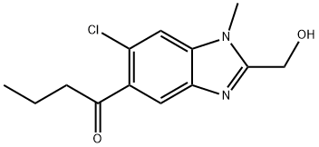 1-(6-Chloro-2-(hydroxymethyl)-1-methyl-1H-benzo[d]imidazol-5-yl)butan-1-one Struktur