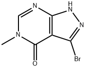 3-Bromo-5-methyl-1H-pyrazolo[3,4-d]pyrimidin-4(5H)-one Struktur