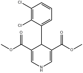 dimethyl 4-(2,3-dichlorophenyl)-1,4-dihydropyridine-3,5-dicarboxylate Struktur