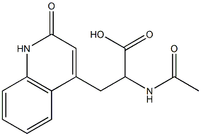 2-Acetylamino-3-(2-quinolon-4-yl)propionic acid Struktur